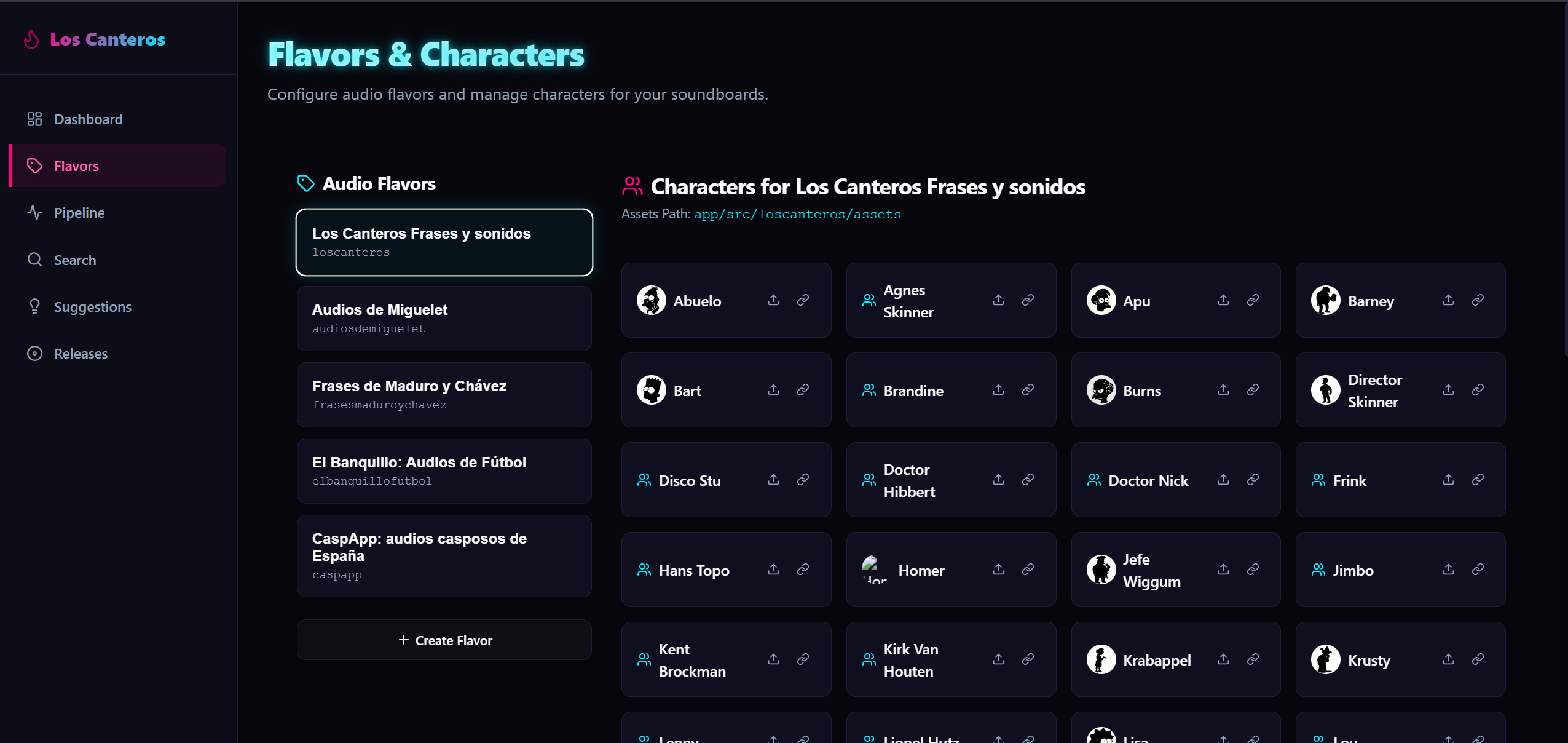 Los Canteros Backoffice screenshot